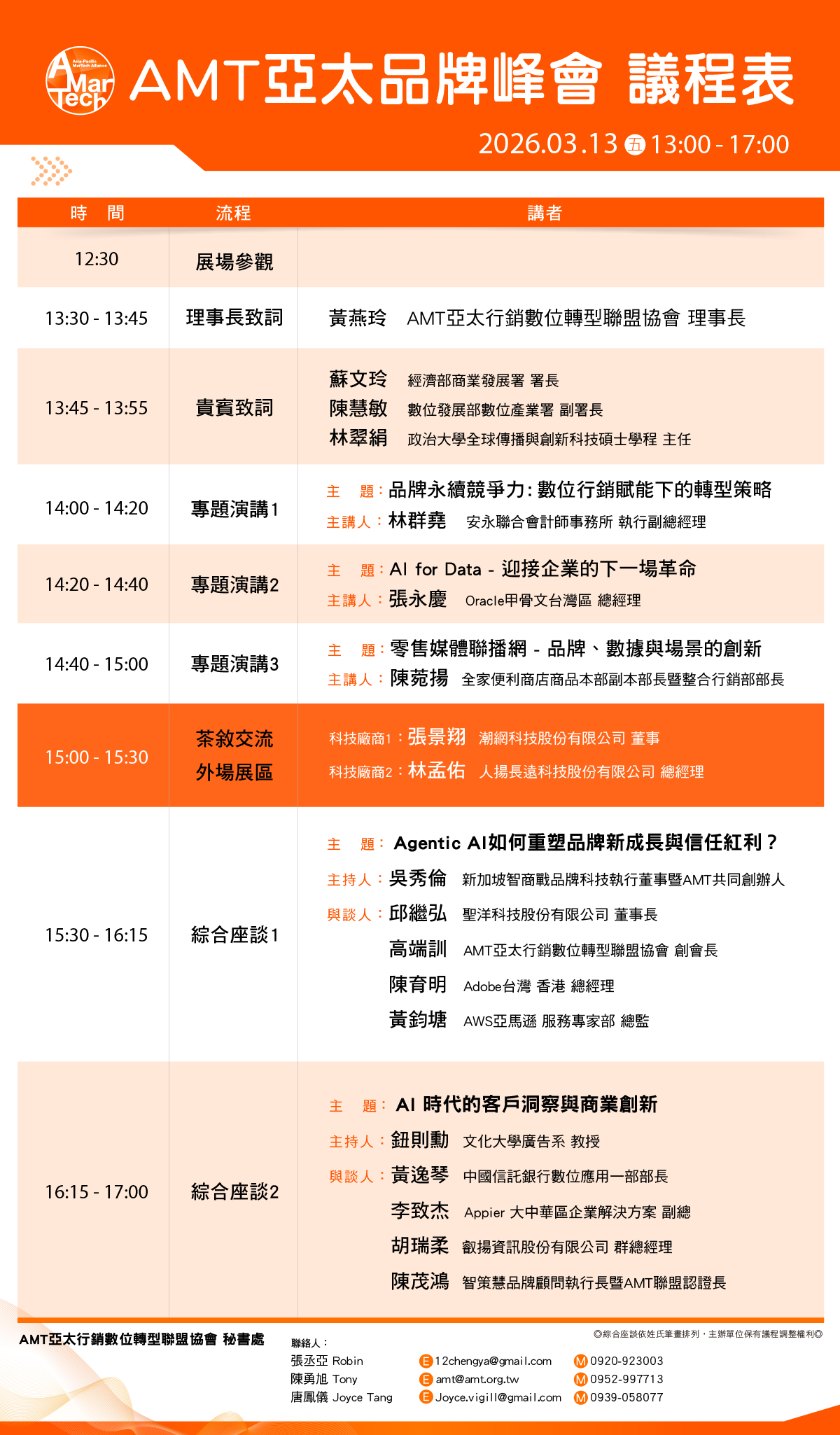 2026行銷數位轉型亞太品牌峰會eDM0309FINAL 議程表